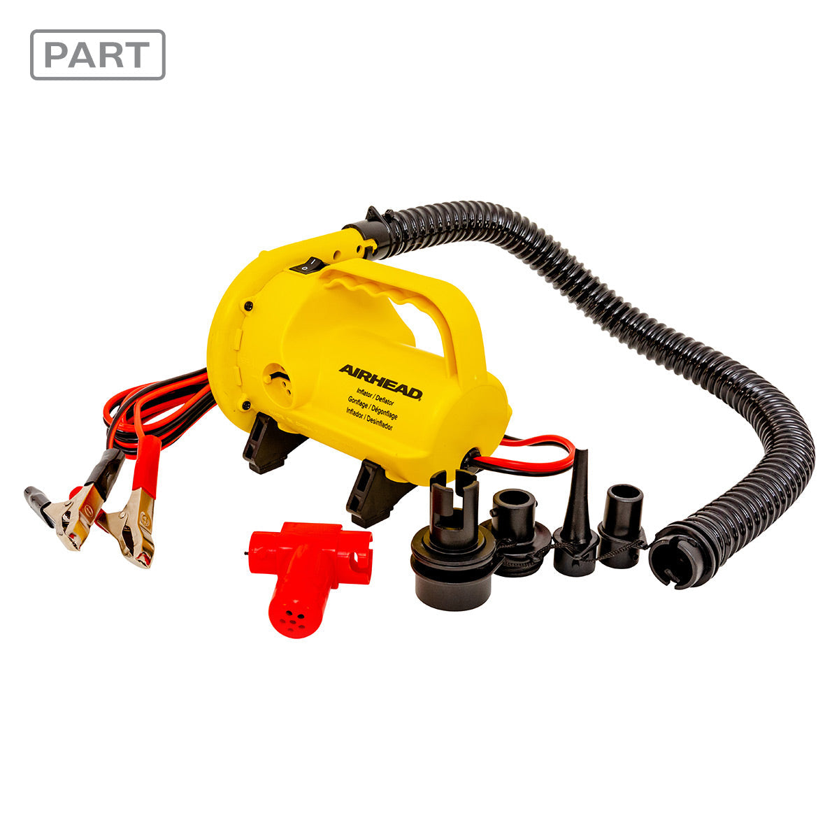 Abschlepppumpe 12 Volt Clips: Ersatzschlauch und Adapter