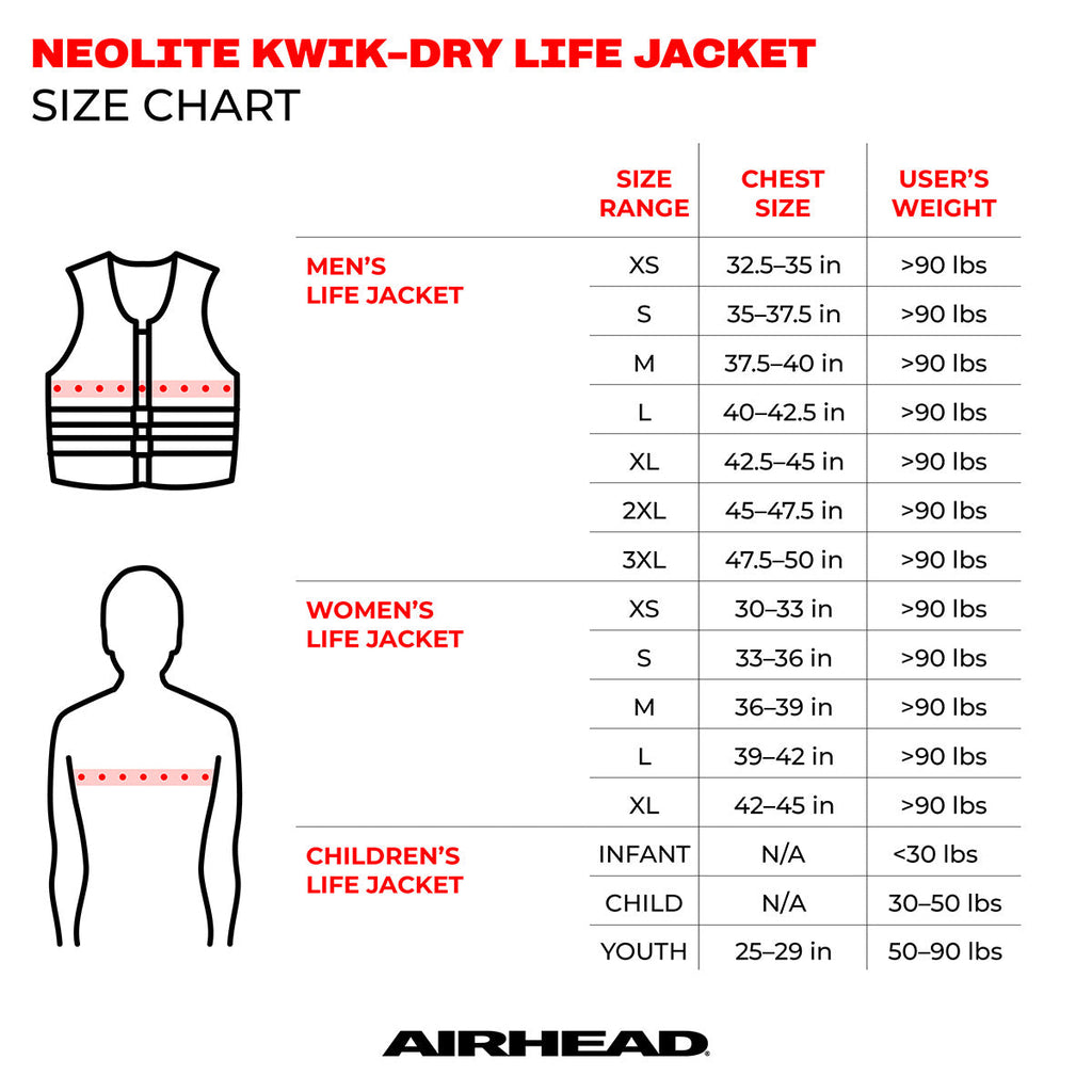 Gnar Neolite Kwik-Dry Life Jacke | Inflant-Adult
