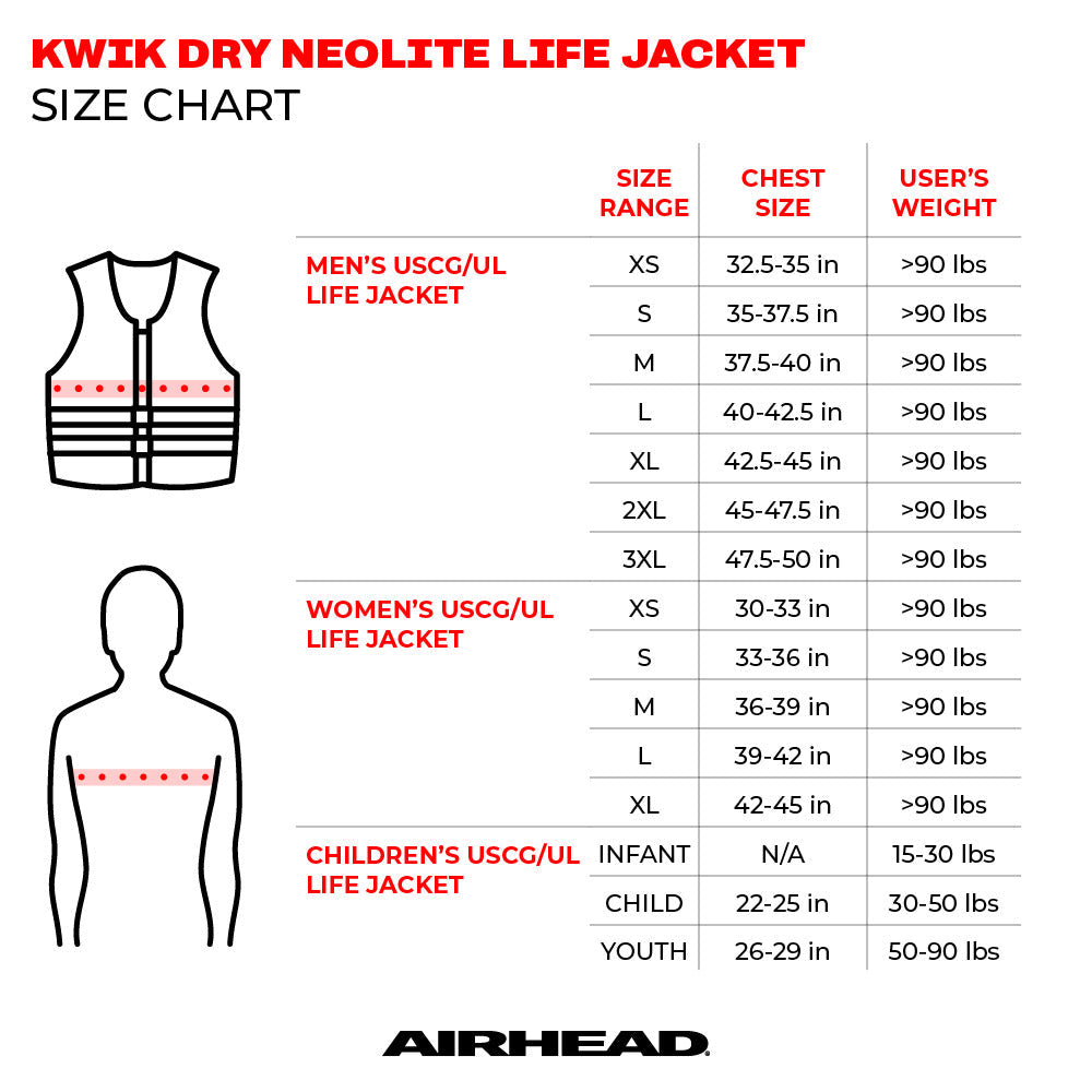 Orca Neolite Kwik-Dry Life Jacke Vest | Kinder-Erwachsene