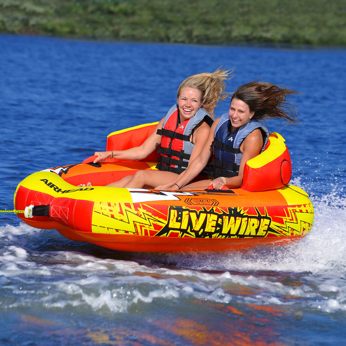 Live Wire 2 - 1-2 Rider Towable Tube für Boote